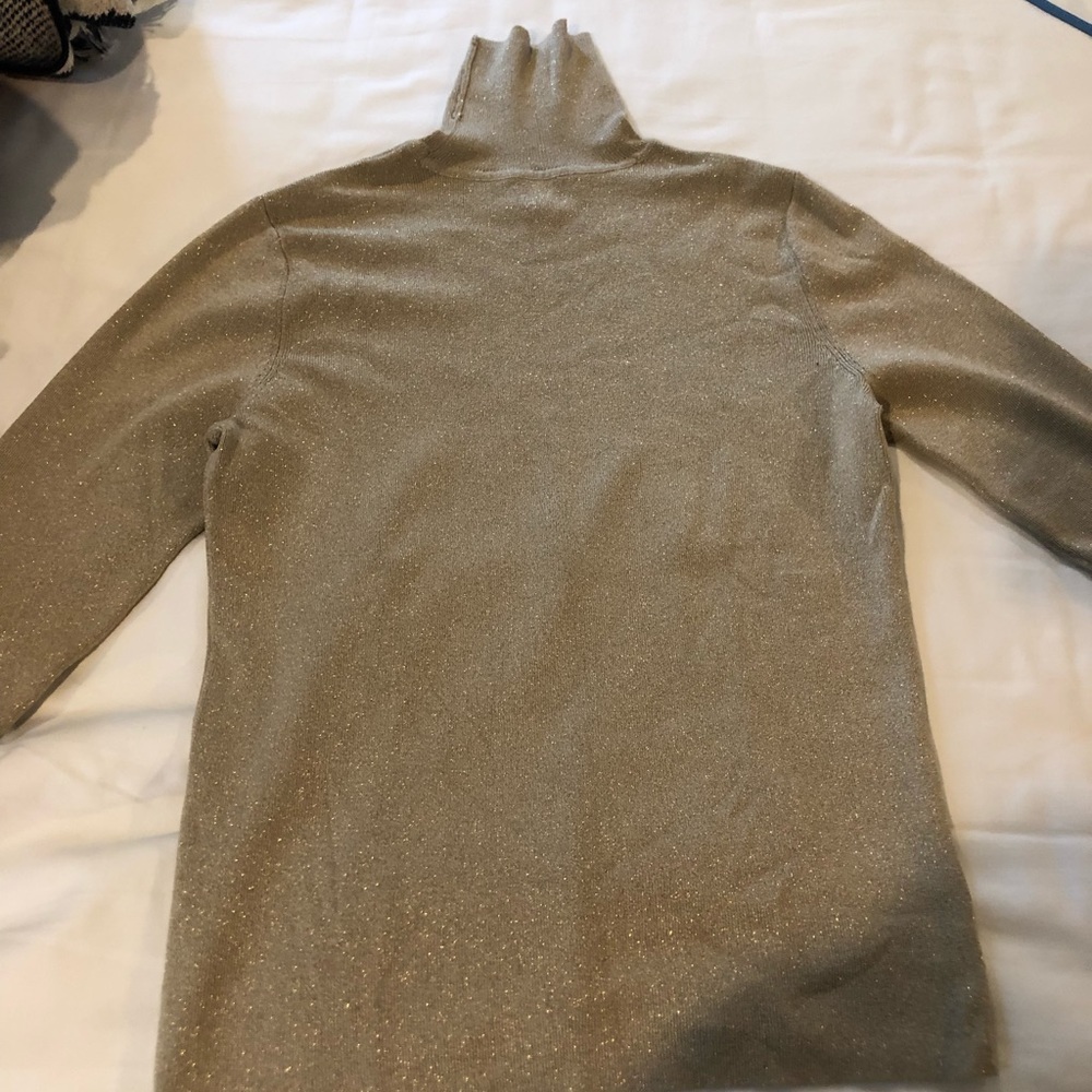 gold sparkly turtle neck